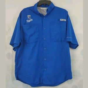 Men's Columbia PFG Kansas City Royals Blue Shirt